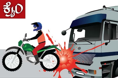 lorry baike accident
