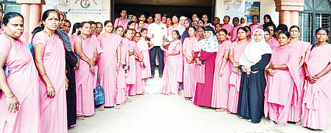 protest of ASHA workers