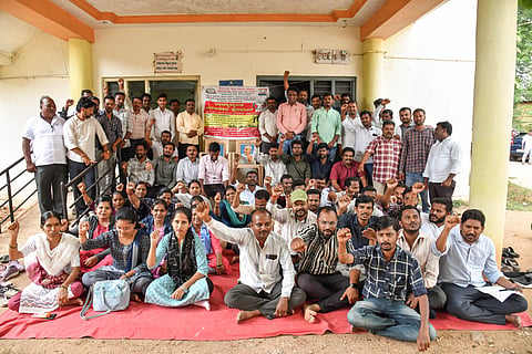 district koppal nrega workers protest