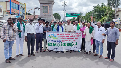 distrcit koppal devanalli farmers strike celbration
