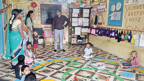 reviews the progress of various works
