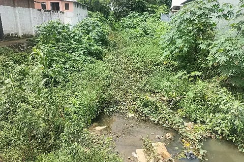 A slushy limestone canal
