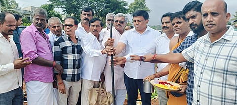 Bhoomi Pooja for hospital work Mandya