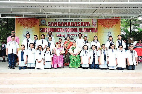 Doctors' Day celebration at Sanganabasava Shishaniketan School