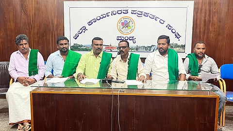 Farmers Association press conference Mandya