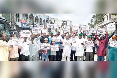 Gangavathi Muslims protest