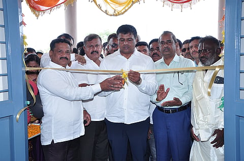 Inauguration of Indira Gandhi residential school building Mandya