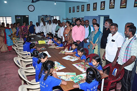 Library building inauguration Mandya