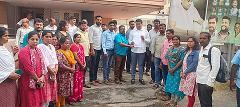 NREGA Employees Welfare Development Association appeals for payment of salaries Mandya