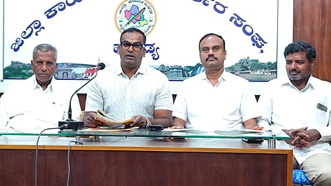 Press conference on the installation of Navagraha Devas Mandya