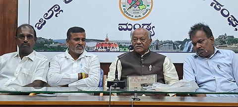 Press conference on unveiling of statues Mandya