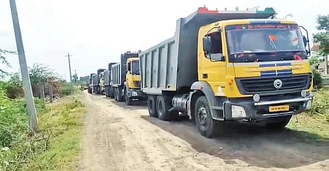 Raid on illegal sand mining