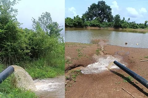 Varada river Water flowed 239 lake