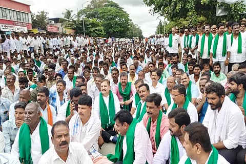 davanagere farmers protest