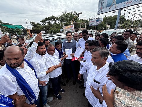 district koppal sc reservation issue protest minister shivaraj tangadagi