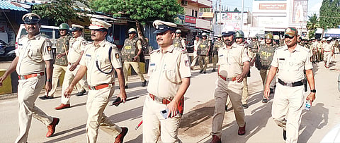 root march by police