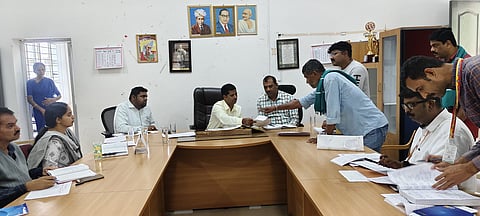 DC visits Taluk office Mandya