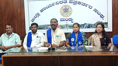 Dalit Sangharsh Samiti press conference Mandya