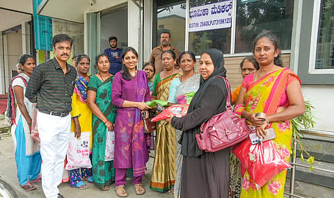 Distribution of Gauri Bagina to women Mandya