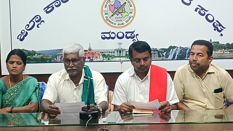 Farmers Association District President Press Conference Mandya