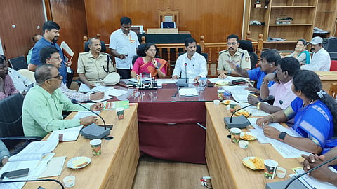Meeting with sanitation workers Mandya