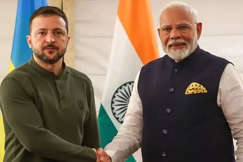 Pm Modi And Volodymyr Zelenskyy