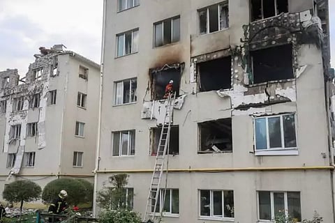 Russian drone attack on Ukraine