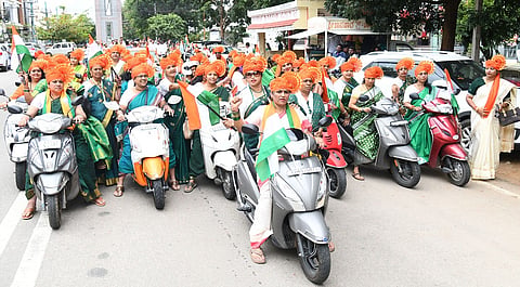 bjp-mahila-morchas-tiranga-yatra-in-mysore
