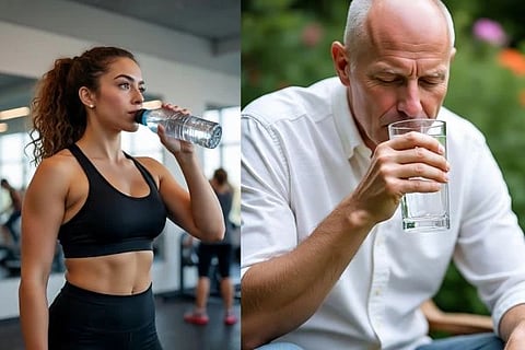 drinking water