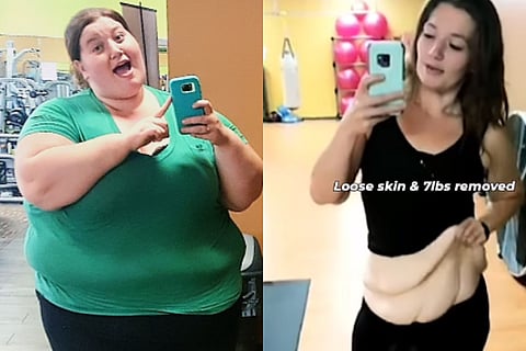 women lose 140 kg weight