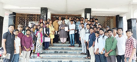 students protest