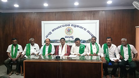 All India Kisan Sangh press conference Mandya