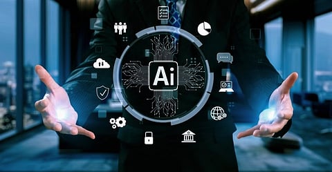 Human,Interact,With,Ai,Artificial,Intelligence,Brain,Processor,In,Concept