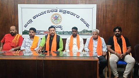 Bajrang Sena press conference Mandya