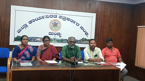 CPIM press conference Mandya