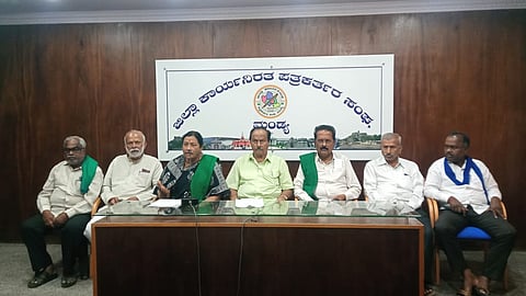 District Farmers Welfare Committee press conference Mandya