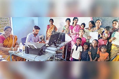 H B halli New aadhar card for alymari family