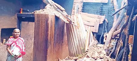 House collapsed due to heavy rain
