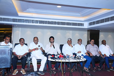 Nikhil Kumaraswamy press conference Mandya