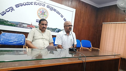 Press conference on badminton tournament Mandya
