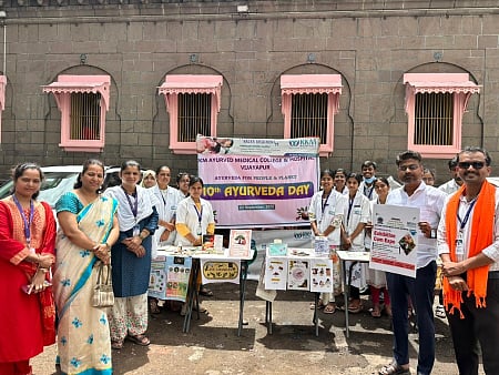 RKM Medical College organizes eye-catching Ayurveda Expo at Siddheshwar Temple premises