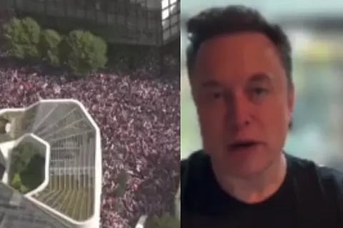 Elon Musk on Anti Immigration Rally