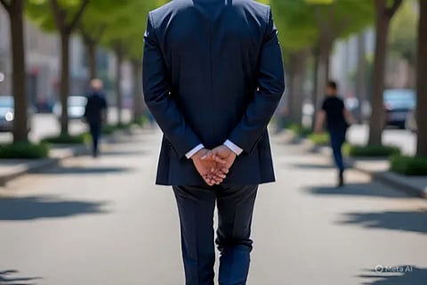men walk