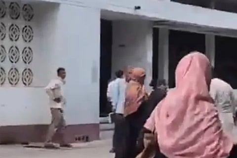 woman beats husband