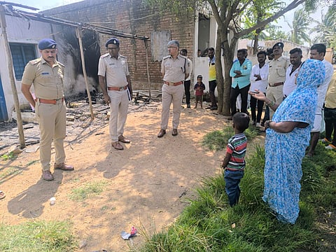 district koppal yalaburga konasagara village fire accident dalit youth