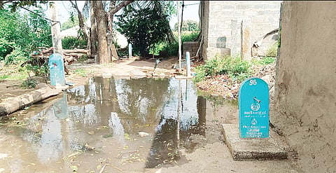 waste water collection in front of the house
