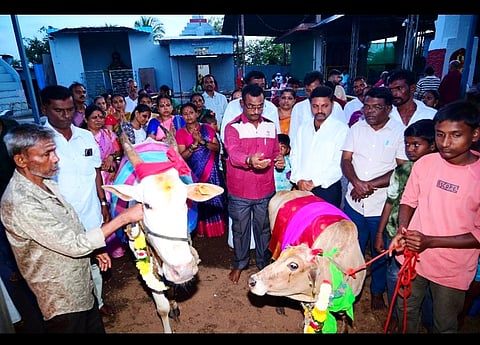 district koppal huligi temple go matha pooja celebration