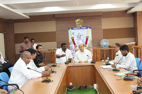 district koppal kanakadasa jayanthi pre meeting mla raghavendra hitnal