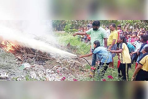 Hagaribommanahalli fire safety