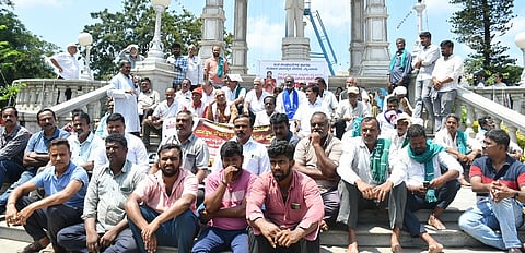 Saujanya murder case Protest in Mysore demanding arrest of accused